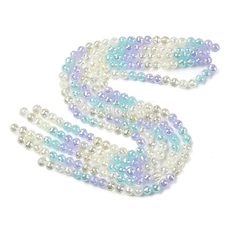 Electroplate Glass Beads Strands EGLA-D300-06-8mm-12-1
