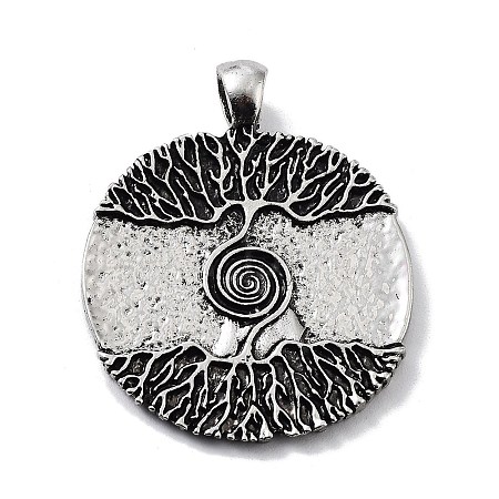 Tibetan Style Alloy Pendants TIBE-L012-018AS-1