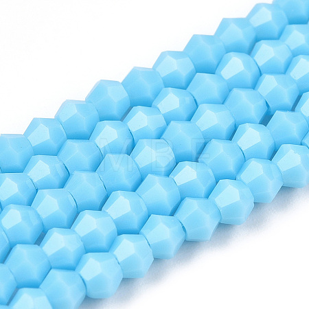 Opaque Solid Color Imitation Jade Glass Beads Strands EGLA-A039-P2mm-D12-1