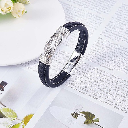 Word Love You Forever Zinc Alloy Interlocking Knot Link Bracelet JB752A-1-1