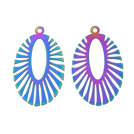201 Stainless Steel Filigree Pendants SA-CBABBC3-01-1