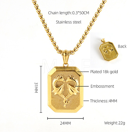 304 Stainless Steel Pendant Necklaces FS-WG0CD66-03-1