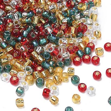 4 Colors 6/0 Christmas TOHO Round Seed Beads SEED-X0058-23-1