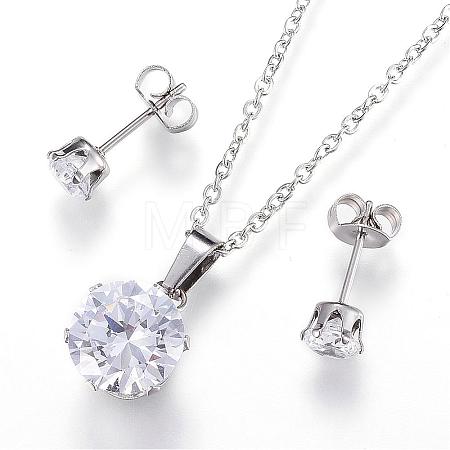304 Stainless Steel Jewelry Sets SJEW-H054-05-1