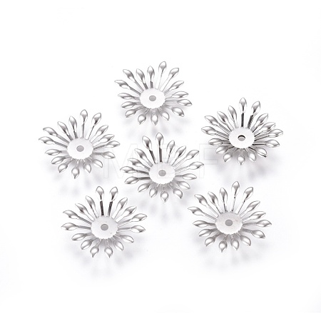 Non-Tarnish Multi-Petal 316 Surgical Stainless Steel Bead Caps STAS-G196-03P-1