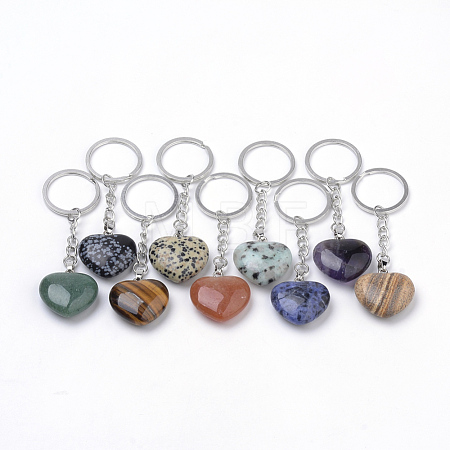 Synthetic & Natural  Mixed Stone Keychain KEYC-S252-02-1