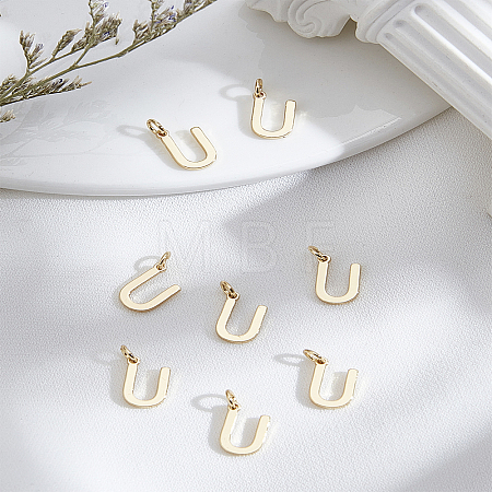 8Pcs Brass Charms KK-LP0001-85U-1