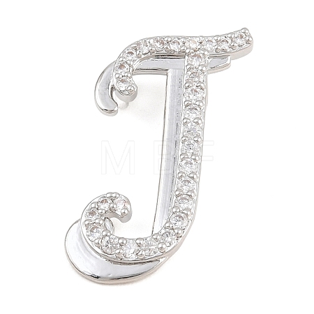 Brass Micro Pave Clear Cubic Zirconia Pendants CU-CBA8481-01P-J-1