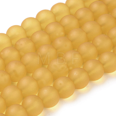 Baking Paint Transparent Glass Bead Strands GLAA-S031-10mm-11-1