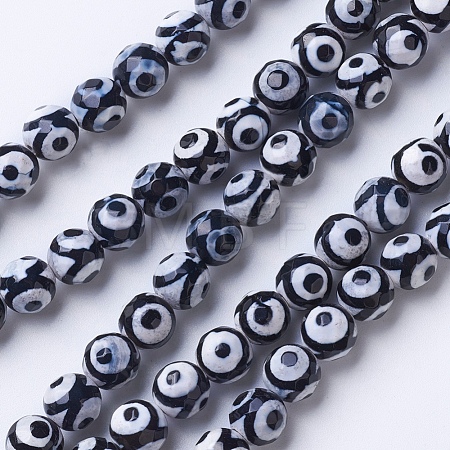 Tibetan Style dZi Beads G-G752-05-6mm-1