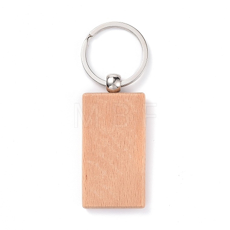 Natural Wood Keychain LS-HJEW-P008-02-1