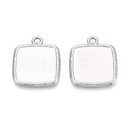304 Stainless Steel Pendant Cabochon Settings STAS-N108-74P-1