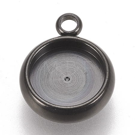 304 Stainless Steel Pendant Cabochon Settings STAS-K202-03C-B-1