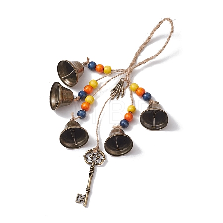 Halloween Iron Protective Witch Bells for Doorknob Hanging Ornaments HJEW-JM01896-02-1