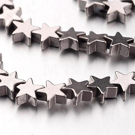 Electroplate Non-magnetic Synthetic Hematite Bead Strands G-F300-24B-01-1