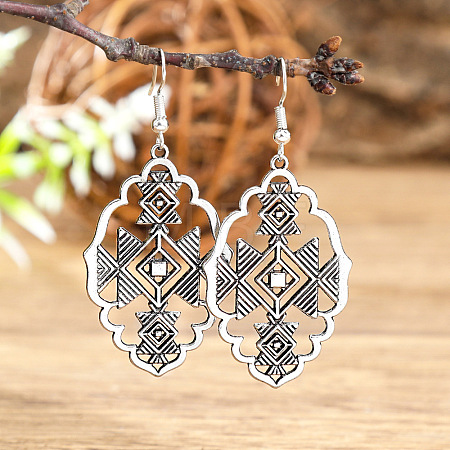 Zinc Alloy Dangle Earrings FS-WG945BB-08-1