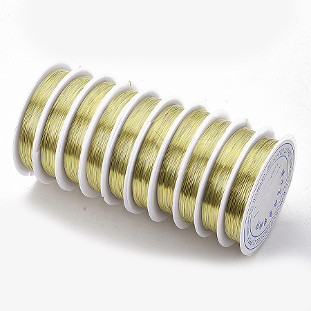 Round Copper Jewelry Wire CWIR-S002-0.2mm-02-1