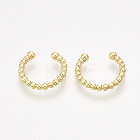 Brass Cuff Earrings EJEW-S201-185-1
