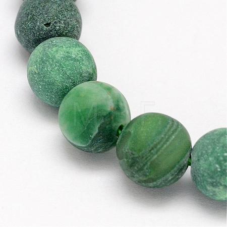 Natural African Jade Round Bead Strands G-O151-04-8mm-1