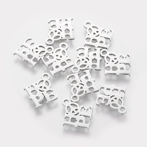 201 Stainless Steel Charms STAS-Q201-T124-1
