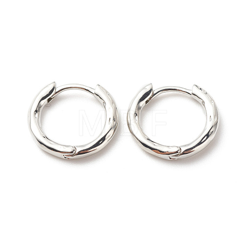 Brass Tubular Hoop Earrings for Women EJEW-G306-01P-1