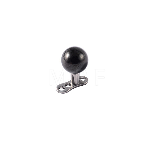 Stainless Steel Round Ball Dermal Anchor Base/Top for Women Men WGB1D88-52-1