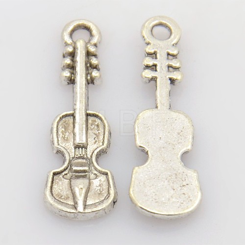 Tibetan Style Alloy Violin Pendants EA11011Y-1