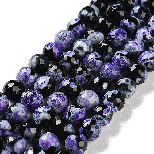 Natural Fire Crackle Agate Beads Strands G-M437-A01-01I-1