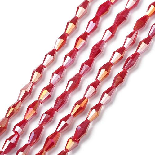 Opaque Glass Beads Strands GLAA-P001-04A-06-1