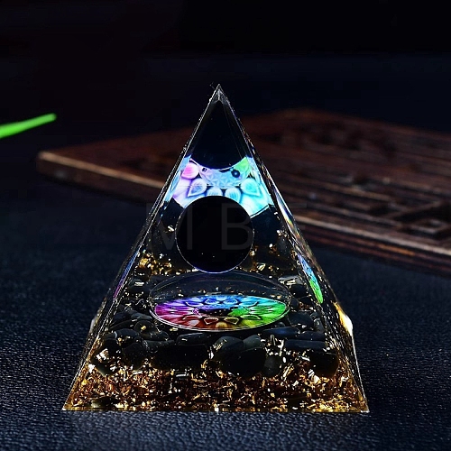 Natural Obsidian Orgone Stone Pyramid PW-WG8ED82-08-1