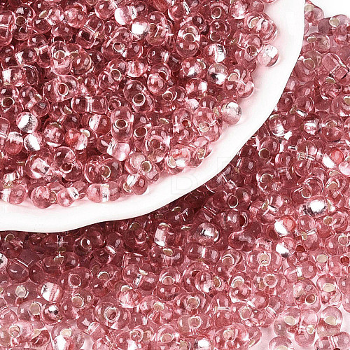 Baking Paint Transparent Glass Seed Beads SEED-N006-05E-1