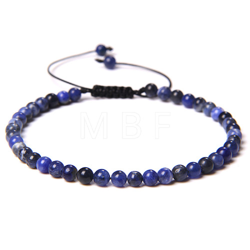 4mm Natural Sodalite Beaded Braided Bracelets SY1950-9-1