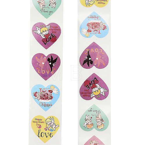 Valentine's Day Theme Heart Paper Picture Stickers STIC-Q015-03C-1