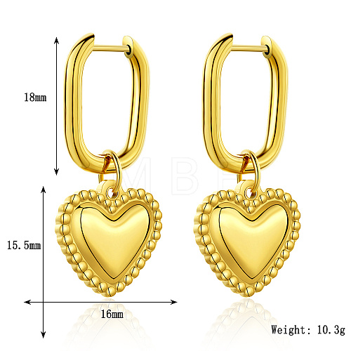 Elegant Gold Pendant Earrings Set for Daily Wear Stainless Steel Jewelry WX4038-3-1