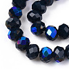 Electroplate Opaque Solid Color Glass Beads Strands LS-EGLA-A034-P8mm-L22-3