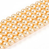 Baking Paint Pearlized Glass Pearl Bead Strands HY-N002-5mm-A09-2