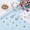 240Pcs 8 Styles Tibetan Style Alloy Flower Bead Caps FIND-SP0001-63-4