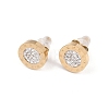 Flat Round 304 Stainless Steel Stud Earrings EJEW-H175-02G-01-4
