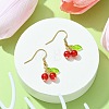 Natural Malaysia Jade Cherry Dangle Earrings EJEW-JE05519-01-2