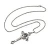 Religion 201 Stainless Steel Enamel Saint Benedict Crucifix Cross Pendant 304 Stainless Steel Box Chain Necklaces SA-CBA3211-03P-4