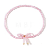 Bowknot Glass Seed Beaded Stretch Bracelets for Women JP0596-2-1