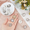 SUNNYCLUE 16Pcs 8 Style Adjustable Alloy Finger Rings Components FIND-SC0008-66-3