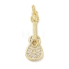 Brass Micro Pave Clear Cubic Zirconia Pendants KK-D289-01G-07-1
