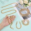 4Pcs 4 Styles Aluminum Chain Bag Extension Chains PURS-CL0001-52-3