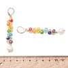 Round 304 Stainless Steel & Glass Seed Beads Dangle Leverback Earrings EJEW-MZ00717-5