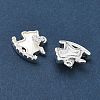 Brass Micro Pave Clear Cubic Zirconia & Natural Shell Charms CU-CBA3F77-02S-2