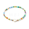 Glass Faceted Beads Stretch Bracelets BJEW-JB06534-4