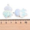 Flocking Opaque Resin Pendants RESI-P053-03D-P-3
