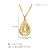 Stylish Stainless Steel Spiral Pendant Necklaces for Women YF9522-3-1