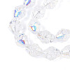 Electroplate Transparent Glass Beads Strands EGLA-N020-03A-3